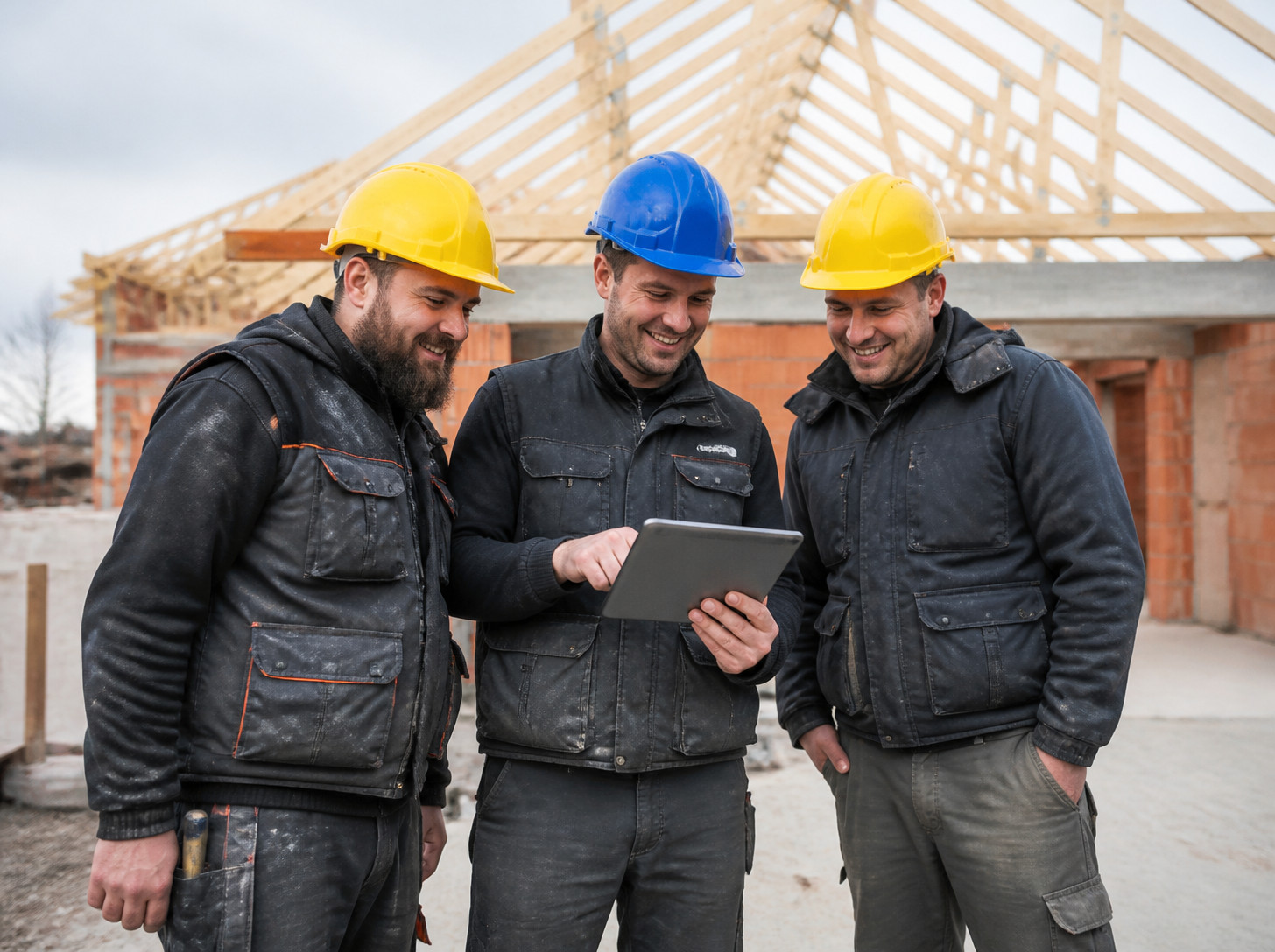 Fachkräfte der UTKE BAU GmbH auf der Baustelle